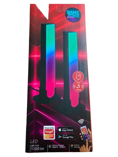Brilo Game Zone LED Leuchten RGB Smart Home Tuya Musik Sensor 12W Schwarz