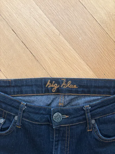 Big Blue Damen Bootcut Jeans W30 L34 Blau Casual Stretch