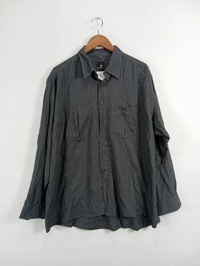 Dornbusch Herren Freizeithemd Langarm Grau Casual XXL