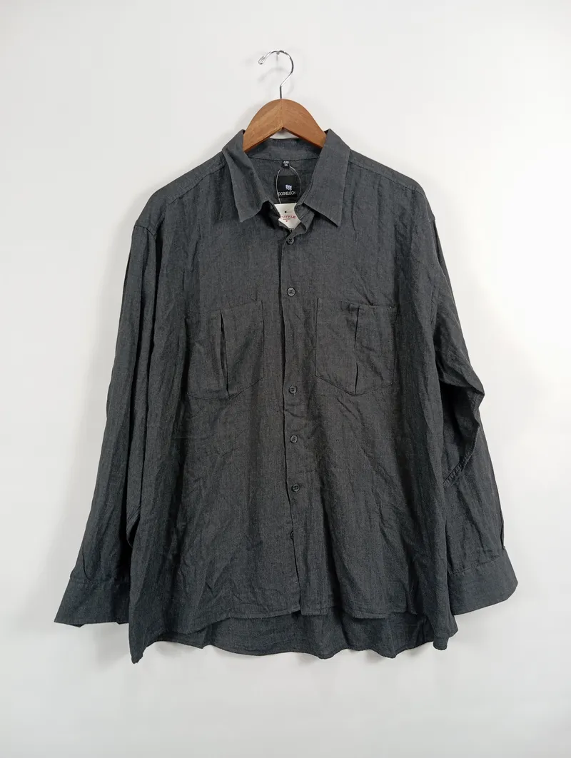 Dornbusch Herren Freizeithemd Langarm Grau Casual XXL 1