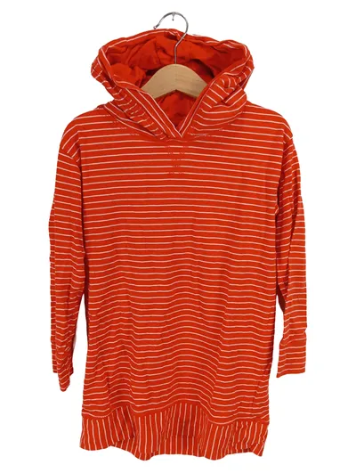 Next Mädchen Kapuzenpullover Gr. 116 rot weiß gestreift Baumwolle Freizeit