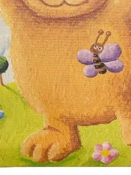 IKEA EGERSTA Leinwandbild Bär Kinderzimmer Deko 25x25 cm Bunt