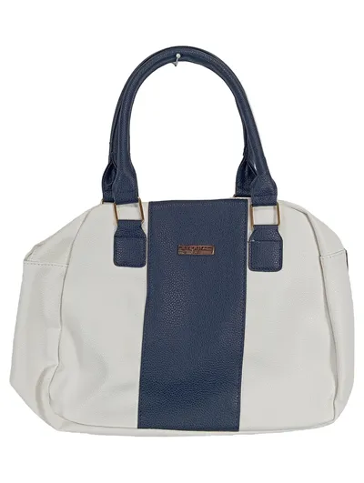 Eternal Love Damen Henkeltasche Weiß Blau Klassisch PVC Polyester