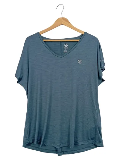 Dare 2b Damen Sport Shirt Gr. 42 Blau Funktionsshirt Sportlich