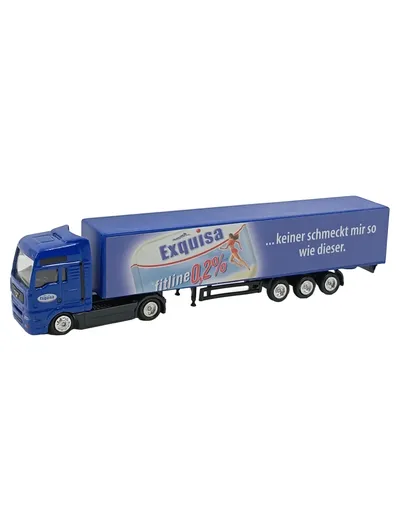 Exquisa Werbe LKW MAN TGA Sattelzug Modell 1:87 Blau Sammler
