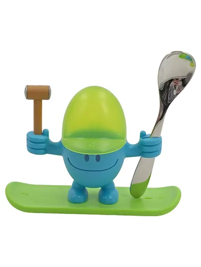 WMF McEgg Eierbecher Set mit Löffel Blau Grün Kinder Frühstück
