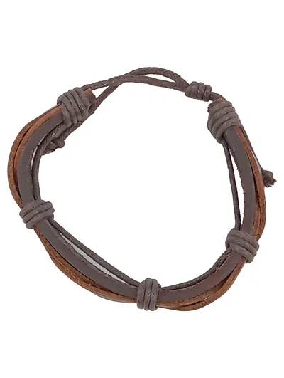 JOVIVI Leder Armband Herren Damen Braun Casual Schmuck