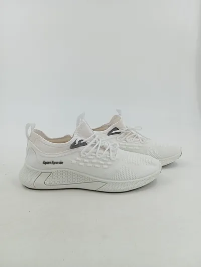 SportSpar.de Herren Sportschuhe Sneaker Weiß Gr. 41 Schnürung Textil