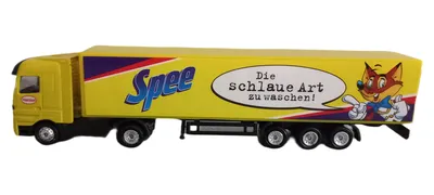 Spee LKW Modellfahrzeug Gelb Werbemodell mit Auflieger