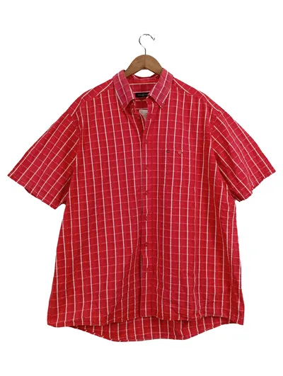 Casa Moda Herren Freizeithemd Kurzarm kariert Rot XXL Baumwolle