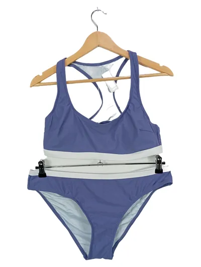 Cupshe Damen Bikini Set Lila Sportlich Größe L