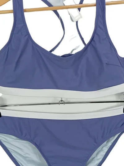 Cupshe Damen Bikini Set Lila Sportlich Größe L