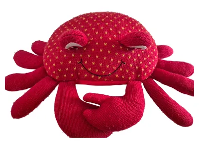 KNITTY FRIENDS Kuscheltier Krabbe Stofftier Rot Maritim Plüschtier