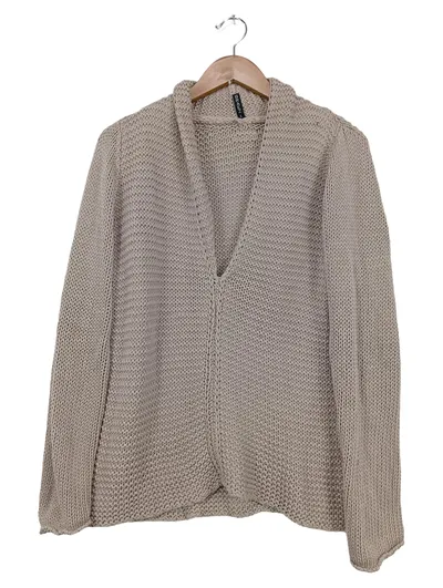 Braez Strickjacke Damen Gr. 40/L Beige Casual Baumwolle Langarm