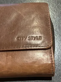 CITY STYLE Leder Geldbörse Damen Braun Klassisch mit Reißverschluss 2