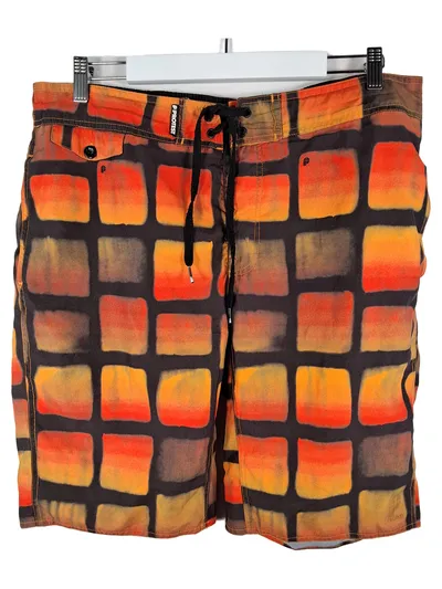 Protest Badeshorts Herren Gr. XL Orange Grafisch Boardshorts Schwimmhose