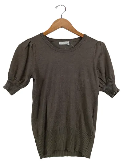Fransa Damen Pullover Kurzarm Gr. 34/XS Oliv Casual Viskose