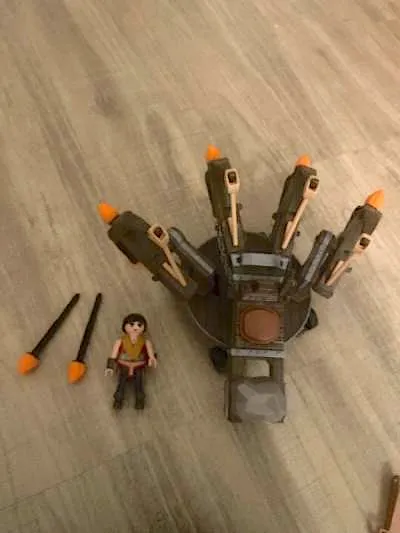 Playmobil Dragons Raketenwerfer mit Figur Abenteuer Kunststoff Braun ab 4 Jahre