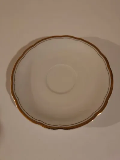 Kahla Porzellan Unterteller Uni Weiß 15 cm Klassisch Vintage