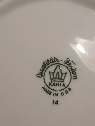 Kahla Porzellan Unterteller Uni Weiß 15 cm Klassisch Vintage