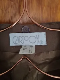 CARTOON Damen Longweste Beige Gr. 38/M Viskose Klassisch Business 6