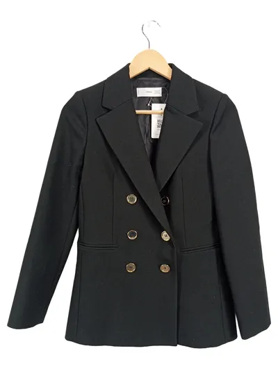 MNG Damen Blazer XXS Schwarz Elegant Business Jacke