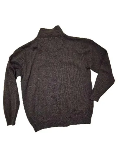 BASEFIELD Herren Strickjacke Gr. XL/54 Grau Baumwolle Reißverschluss