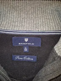 BASEFIELD Herren Strickjacke Gr. XL/54 Grau Baumwolle Reißverschluss 3