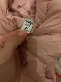Dopodopo Baby Steppweste Mädchen Gr. 74 Rosa Kapuze Herz 2