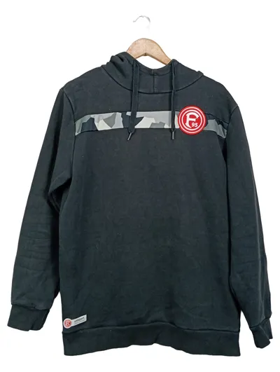 Uhlsport Fortuna Düsseldorf F95 Kapuzenpullover Hoodie Herren Gr. L Grau