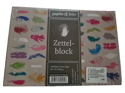 moses. Papier & Feder Zettelblock Notizzettel beige grafisch Natur Alltag