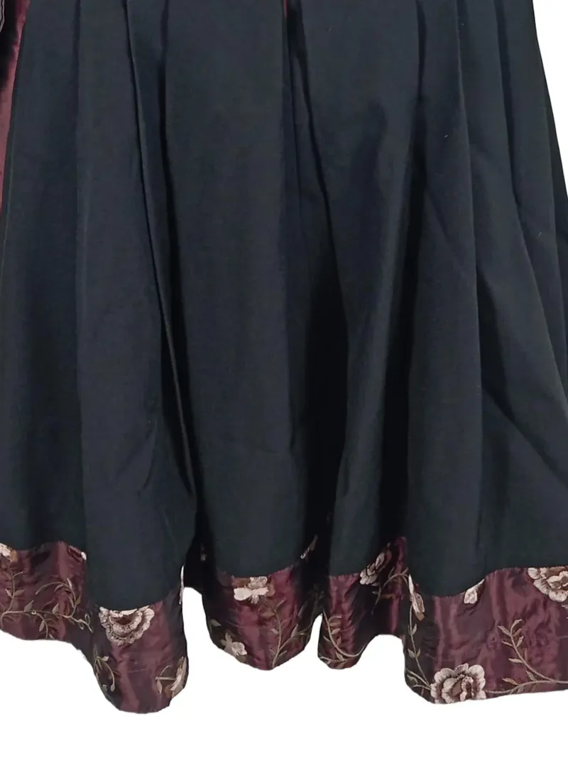 Almenrausch Dirndl Trachtenkleid Damen Gr. 36 Bordeaux Grün Stickerei 5