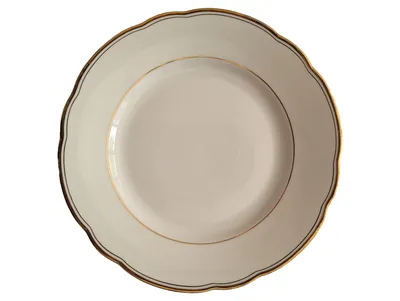 Kahla Essteller Klassisch Weiß Goldrand Porzellan 19cm