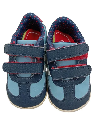 Adidas NEO Kinder Lauflernschuhe Sneaker Klettverschluss Gr. 18 Blau Rot