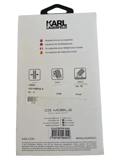 KARL LAGERFELD Handy Schutzhülle iPhone SE/8/7 Schwarz Luxuriös Logo-Print