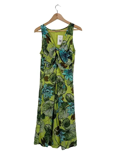 Jean Paul Berlin Damen Kleid XL Blumenmuster Grün Trägerkleid