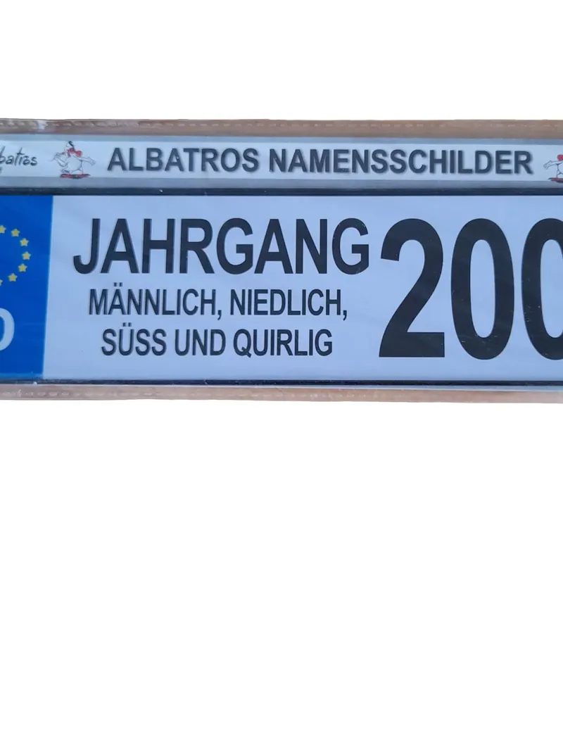 Albatros Blechschild Jahrgang 2005 Männlich Niedlich Süss Quirrlig Retro 4