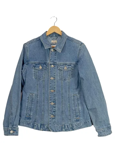 Brookshire Damen Jeansjacke Gr. 38 Blau Baumwolle Klassisch