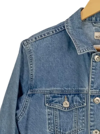 Brookshire Damen Jeansjacke Gr. 38 Blau Baumwolle Klassisch