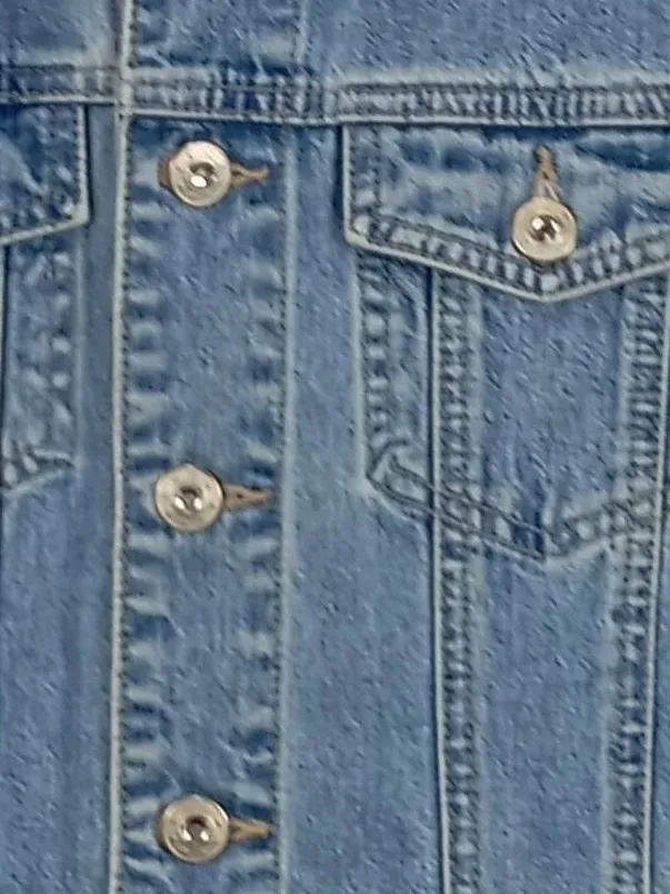 Brookshire Damen Jeansjacke Gr. 38 Blau Baumwolle Klassisch 3