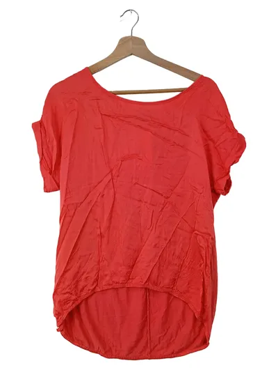Caspar Damen T-Shirt Rot Gr. XS/S Casual Baumwolle