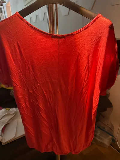 Caspar Damen T-Shirt Rot Gr. XS/S Casual Baumwolle