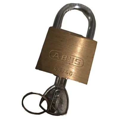 ABUS 45/40 Vorhängeschloss Messing Bügelschloss Gold 6cm x 4cm
