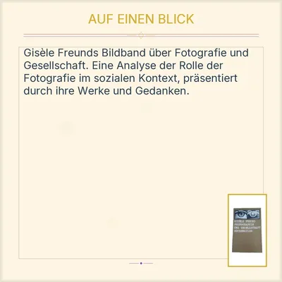 Gisèle Freund Photographie und Gesellschaft Bildband Büchergilde