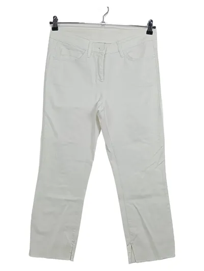 Cambio Damen Jeans Tapered Fit Beige Gr. 38 Stretch Hose