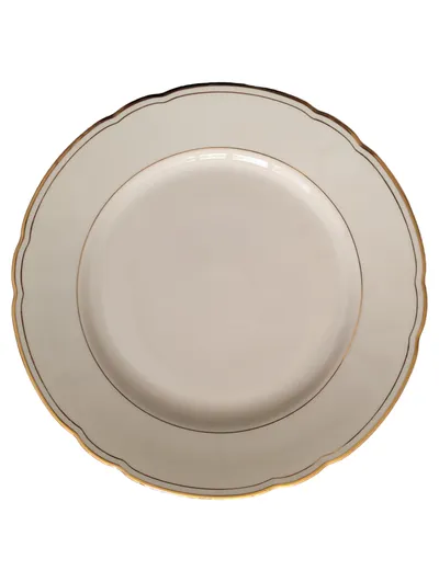 Arzberg Essteller Porzellan Weiß Goldrand Elegant Teller 19 cm