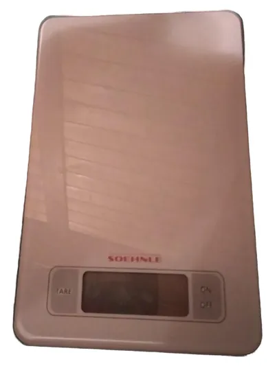 Soehnle Küchenwaage Modern Beige Glas Digitalwaage