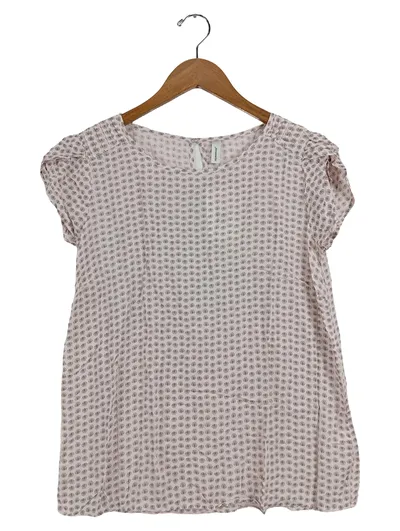 Soyaconcept Damen Bluse Rosa Gr. S Feminin Kurzarm Viskose Blumenmuster
