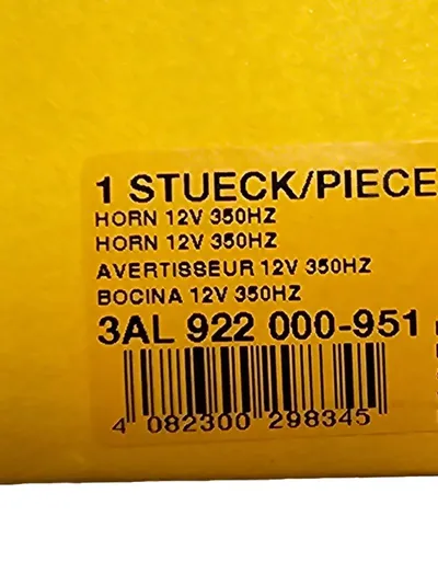 HELLA Hupe Horn 12V 350Hz Signalhorn Auto KFZ NEU OVP