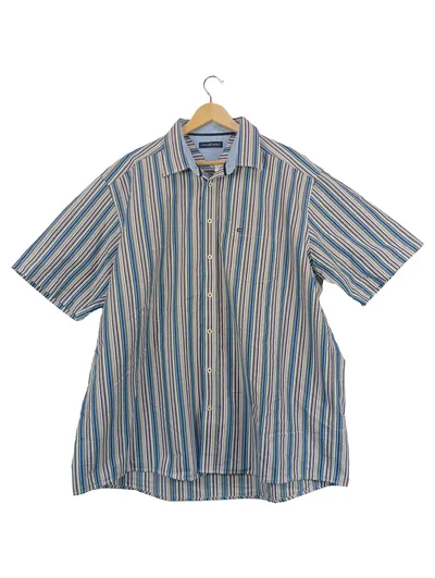 Casa Moda Herren Kurzarmhemd gestreift Mehrfarbig Gr. 54/XXL Freizeit